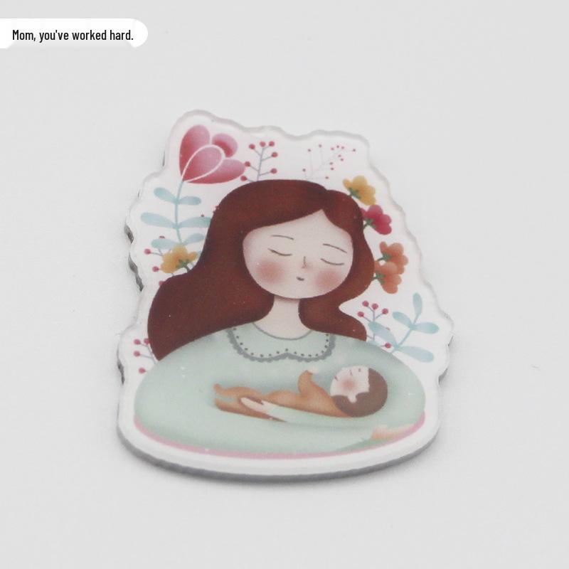 Mother s Day & Father s Day DIY Acrylic Mosaic Stickers: Handmade Cartoon Accessories & Children s Coaster Materials