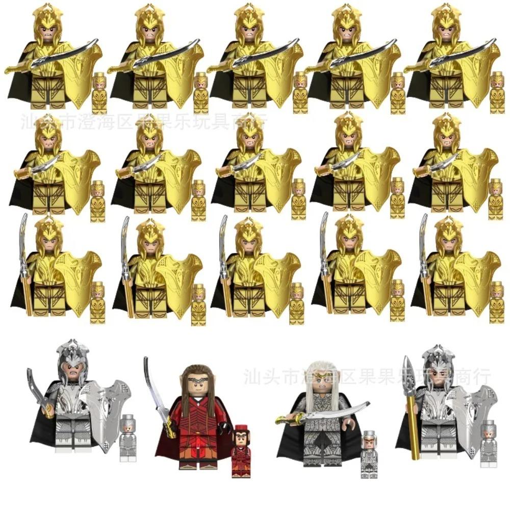 MOC set Nordo elf guard medieval soldiers strong orcs assembled building block people