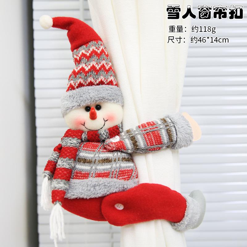 Santa Claus Christmas Atmosphere Chandelier Decoration Cute Santa Claus Curtain Buckle Christmas Pendant Gift Decoration