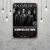 Poster Decorativo Black Veil Brides Segno di Latta Vintage Segno Metallico Placca Decorativa per Pub Bar Man Cave Club Decorazione Murale