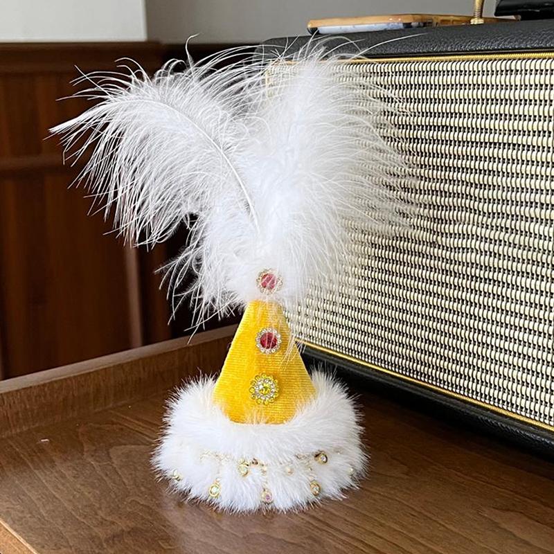 Ethnic Feather Little Lamb Hat Accessories For Kawaii Pp Cotton Baby Lamb Doll Tourist Souvenirs Creative Gift