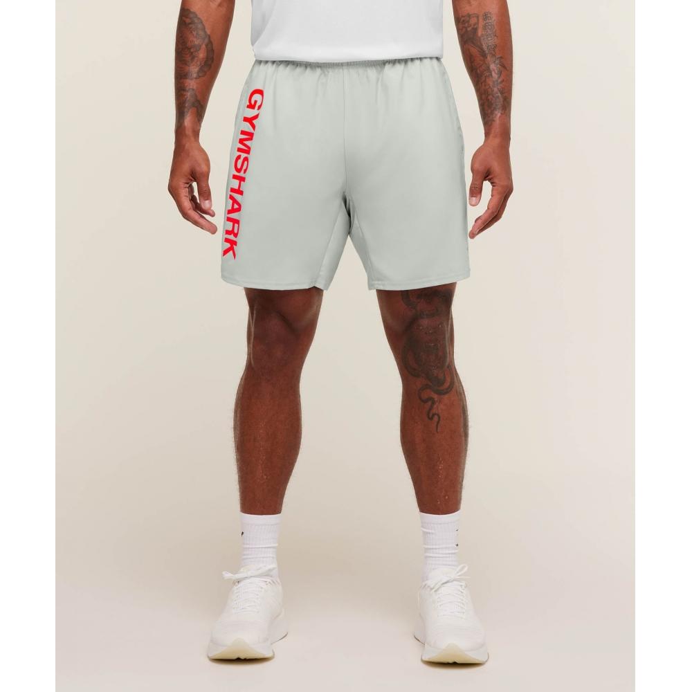 Gymshark Kondiční 7 Šortky Světle šedé A3c8v Gb7k