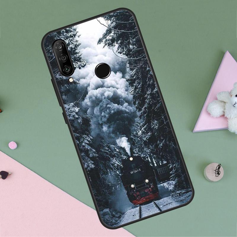 Train Railway Travel For Huawei P40 P20 P30 Lite P60 Pro Nova 10 9 SE 5T 12i 12s 11i Y91 Y90 Y60 Y70 Y72 Y61 Case