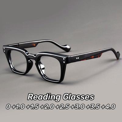 Herren Lesebrille Quadratisch Anti-Blaulicht Brillen Trend Ultraleicht Rundes Gestell Damen Altersweitsicht Brillen Gestell Unisex