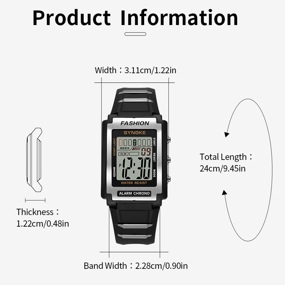 Waterproof Digital Watches For Men 31mm Ultra-thin Electronic Wristwatch Chronograph Sport  Watch 9850
