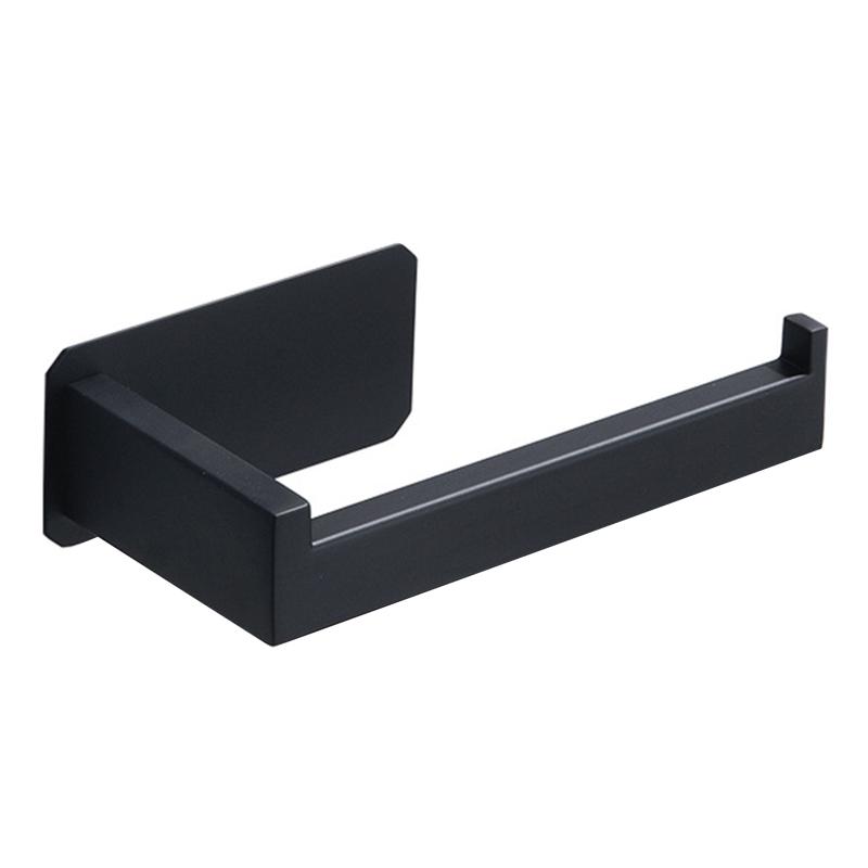 Wall Mounted 304 Stainless Steel Paper Roll Holder Black Tissue Hanger for Home Kitchen Bathroom Toilet Multifunction