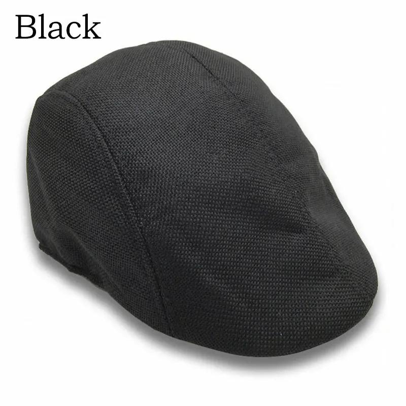 Men Berets Cap British Autumn Summer Linen Hats Flat Caps Classic Vintage Gatsby Cabbie Cap Chapeau Homme
