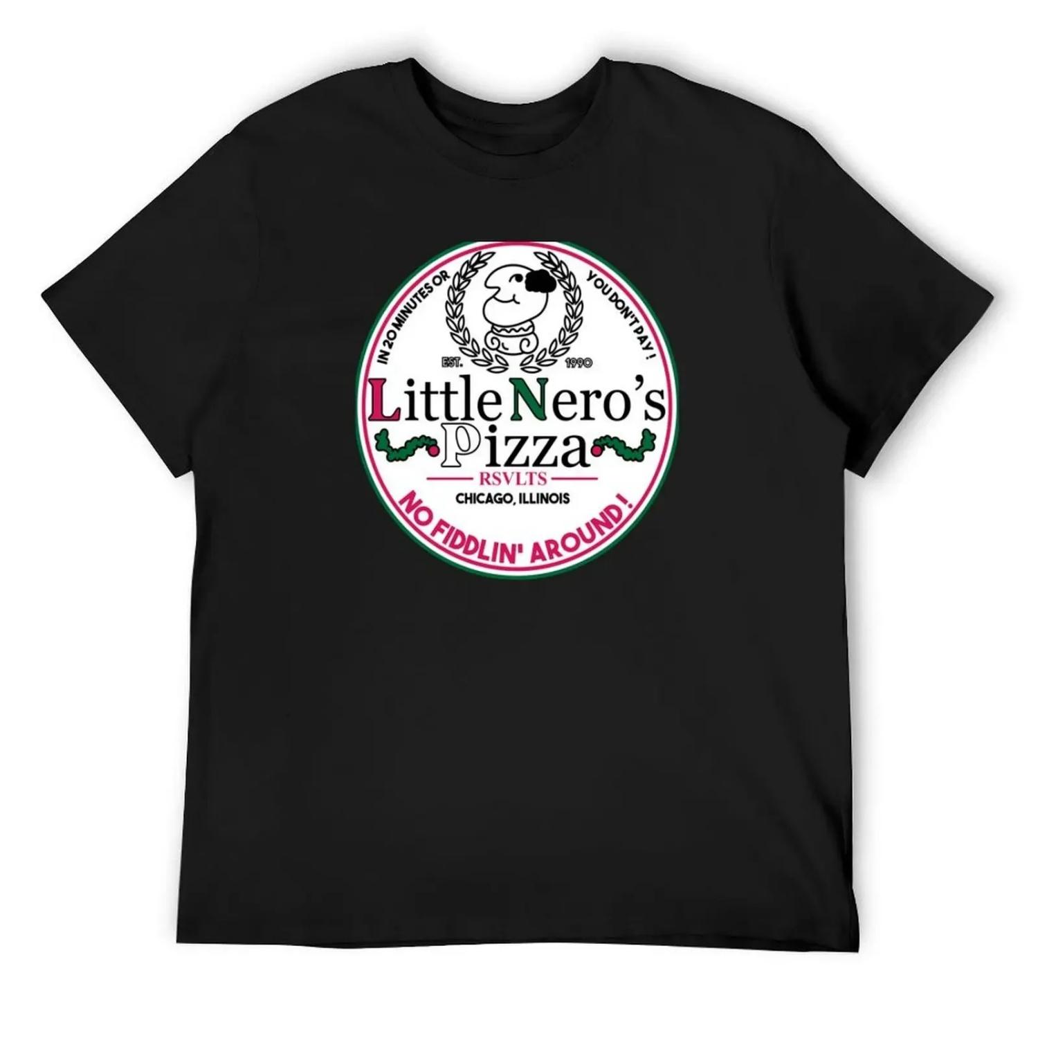 little nero pizza T-Shirt summer top anime figures oversized t shirt shirts men S