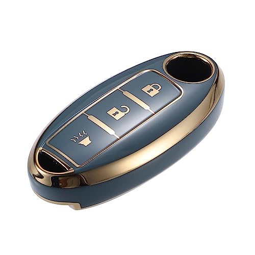 

Чехол для ключа VekAuto Key Fob Shell Case 3 Button для Nissan Altima Armada Flexible TPU Blue Smart Keyless Entry Key Fob Protector