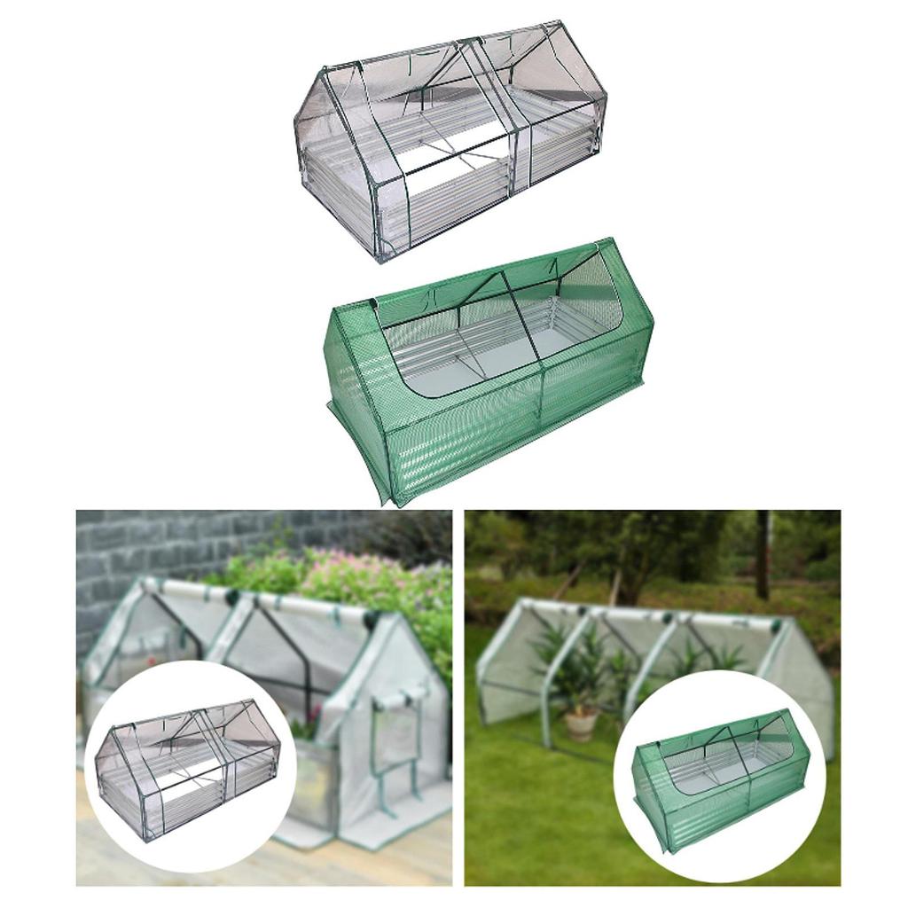 Mini Greenhouses Rustproof W/ Zippers Gardening Toolkit Grow Tunnel for Vegetables and Flowers Home Use Winter Plants Outdoors
