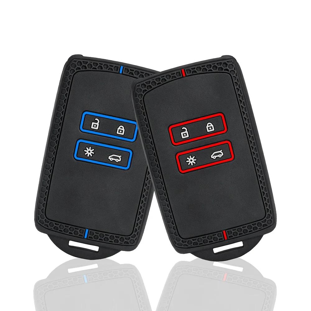 Silicone Car Key Cover For Renault Captur Koleos Kadjar Arkana Megane Dacia Duster Sandero Stepway Smart Remote Control Fob Case