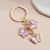 Schlüsselanhänger Schmetterling Charms Quaste Edelstahl Exquisite Umhängetasche Schultasche Dekoration Hängender Anhänger Glatter Autoschlüssel Schlüsselanhänger Geldbörse Taschenzubehör