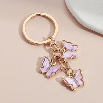 Sleutelhanger Vlinder Charms Kwastje Roestvrij Prachtige Schoudertas Schooltas Decoratie Hangende Hanger Gladde Autosleutel Sleutelhanger Portemonnee Tas Accessoires