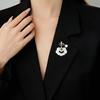 Women's Light Luxury Design Elegant Imitation Pearl Pipa Brooch Fashionable And Versatile Niche Design Sense Brooch