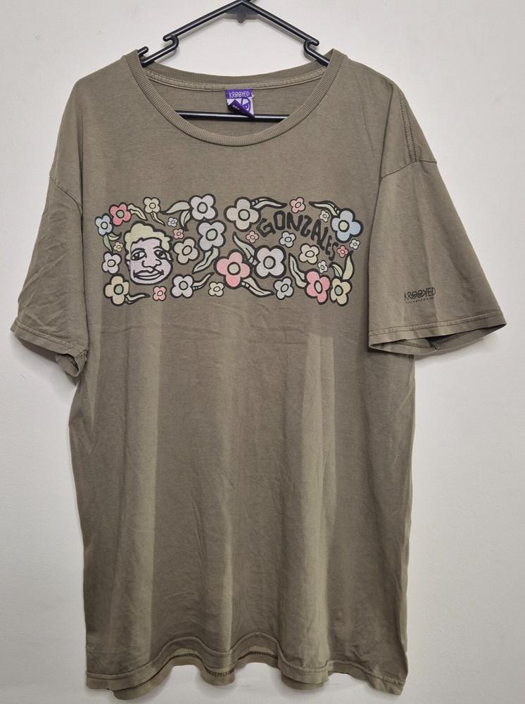VTG Krooked Gonzales TShirt Tee Size L Skateboarding Streetwear Y2K 90039s Unisex T-Shirt