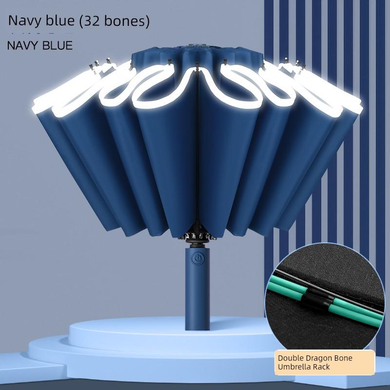 Fully Automatic 32-Bone Folding Umbrella for Women, Dual-Use for Sun and Rain, Large Size Sun Umbrella for Students and Men, Sun Protection and