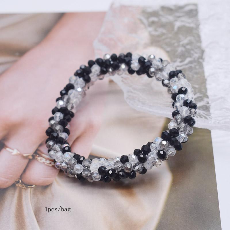 Trendy Bead Bracelet Elastic Handmade Strand Bracelets for Women Gift New Hair Accessory Glass Beads Bracelet