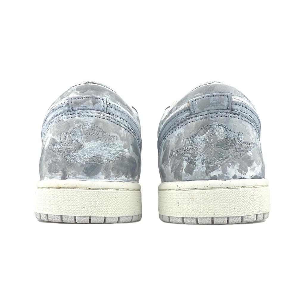 Jordan Air Jordan 1 Abrasion Resistant Abrasion Resistant Low Top Skateboard Shoes Unisex Gray White FQ7687-300(Team1108-)