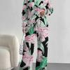 Retro Pattern Splicing European and American Autumn and Winter 1116 Casual Long-sleeved Suit Women's Hooded Sweater Trousers Cover