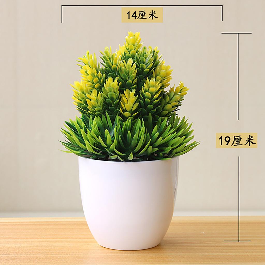 Simulation Green Plant Potted Ornaments Plant Combination Indoor Desktop Ornaments Simulation Artificial Flower Plant Bonsai