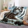 Dragon Tiger Print Soft Warm Throw Blanket Cartoon Animals Pattern Lightweight Flannel Bed Blanket Boy Teenagers Adults Blankets