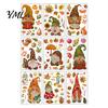 Removable Maple Leaf Decals 9 Sheets Fall Woodland Animals Window Clings, Autumn Pumpkin Autumnal Home Holiday Accents Squirrel Fox Rabbit Glass