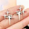 20-Piece Tibetan Silver Star & Moon Pendant Set for DIY Jewelry