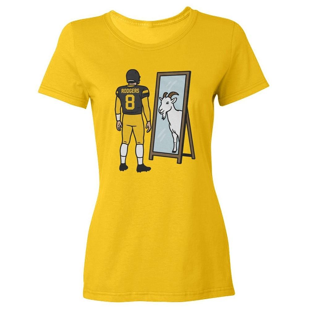 Aaron Rodgers Goat Mirror Tribute - Pittsburgh Fans Ladies  Crewneck T-Shirt Unisex T-Shirt XXXXL
