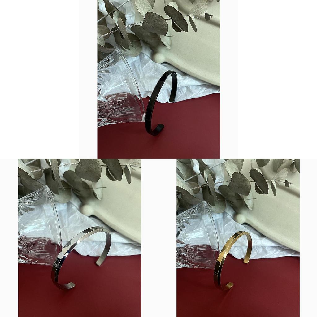 Minimalistisches Geometrisches Edelstahlarmband Für Männer Und Frauen Modeschmuck