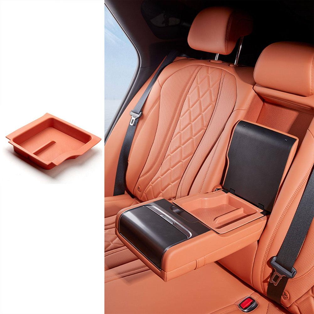 For BYD Sealion 07 EV Rear Seat Armrests TPU Silicone Storage Boxes Storage Mats Interior Decoration Products Car Accessories