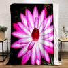 Pink Lotus Flower In Full Bloom Patterned Flannel Blanket Perfect for the Bedroom Living Room, Sofa, or a Little Nap