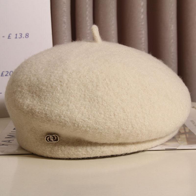 French retro styling wool beret female autumn and winter temperament celebrity versatile face little painter hat top hat