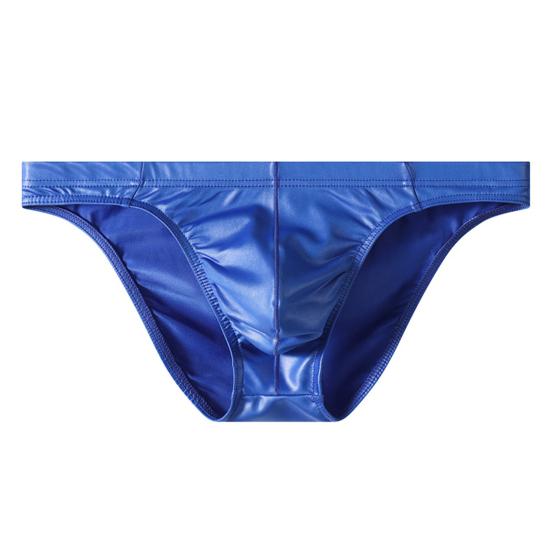 Men Glossy Underpants Silky Smooth Briefs Breathable Soft Sexy Underwear High Elastic Waistband Briefs for Daily Wear Sleep