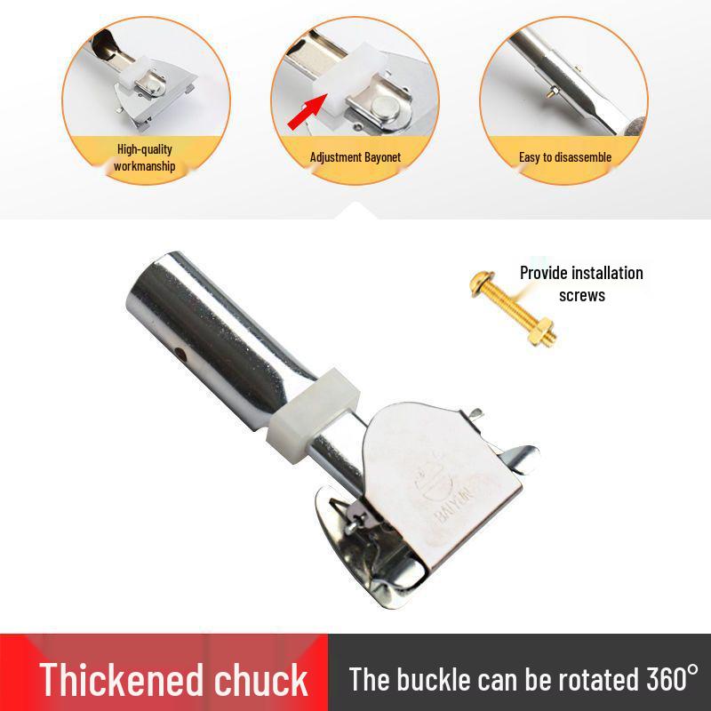 Утолщенная вращающаяся ручка для швабры с железным каркасом