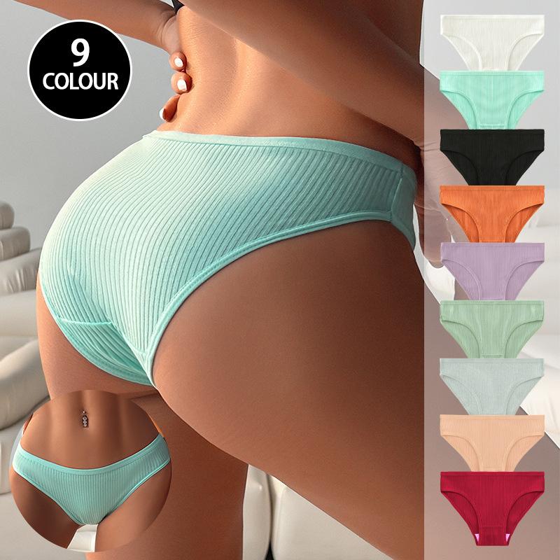 Slip da Donna Primavera e Autunno in Puro Cotone Sexy Senza Cuciture Comodi Traspiranti a Mezza Vita sui Fianchi
