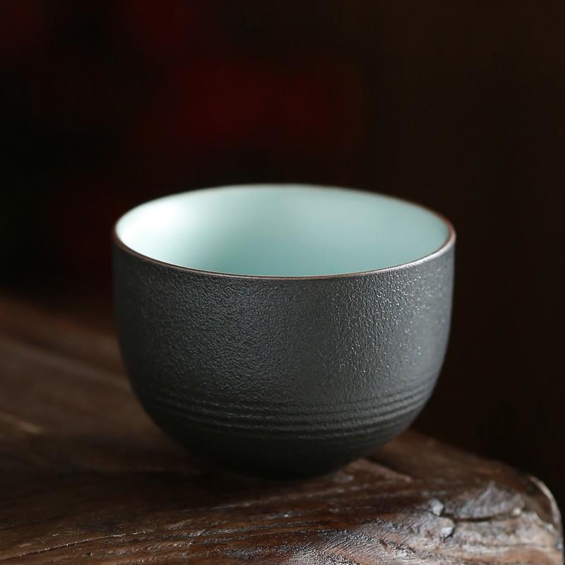 Black Pottery Ceramic Tea Cup Kung Fu Tea Set Small Tea Bowl