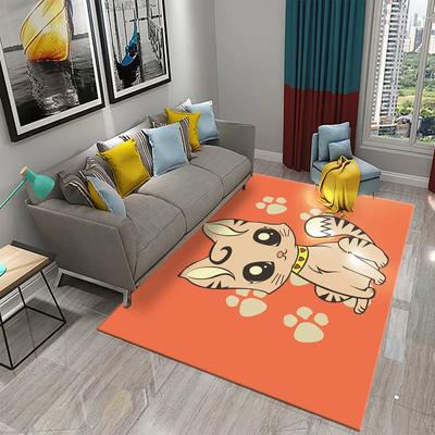 Cartoon Tier Niedliches Katzenmuster Teppich King Size Heimdeko Schlafzimmer Wohnzimmer Badezimmer Haushalt Bodenmatte Rutschfeste Teppiche