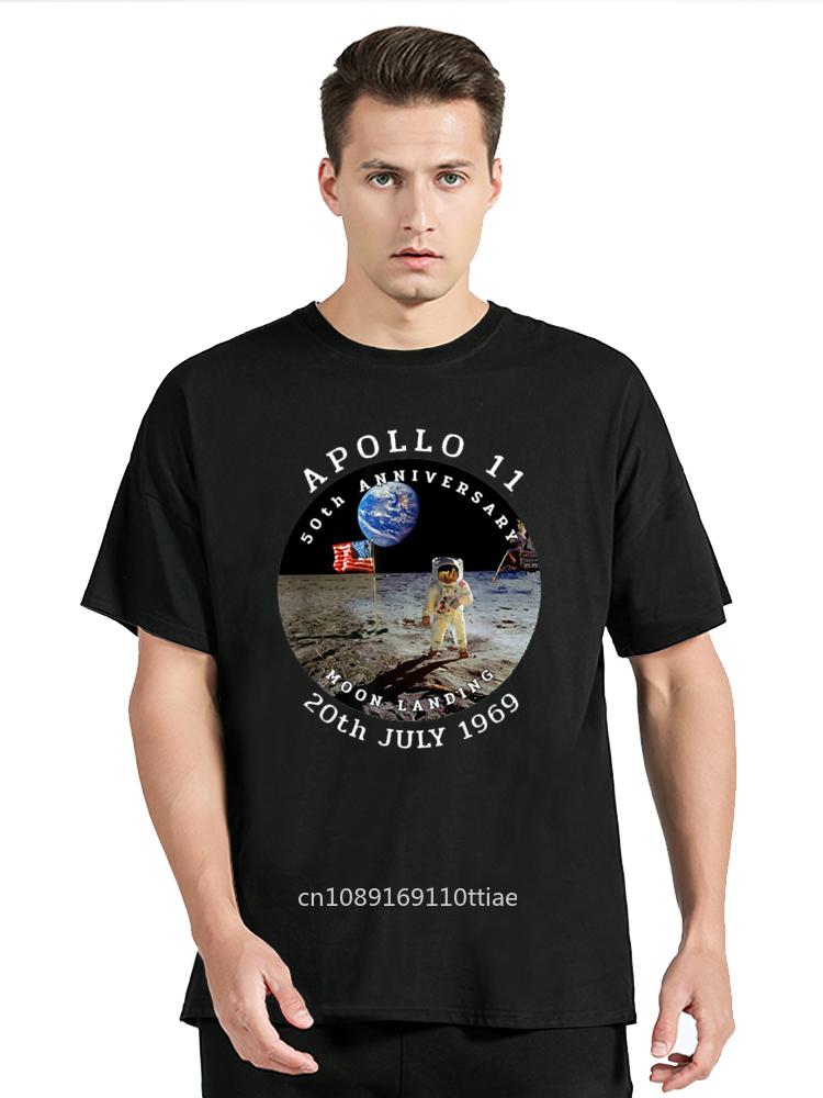 Apollo 11 50th Anniversary Moon Landing 1969 2019 Unisex T-Shirt Men Cotton Tops Tee Clothing Oversized T Shirt Fashion Classic Style