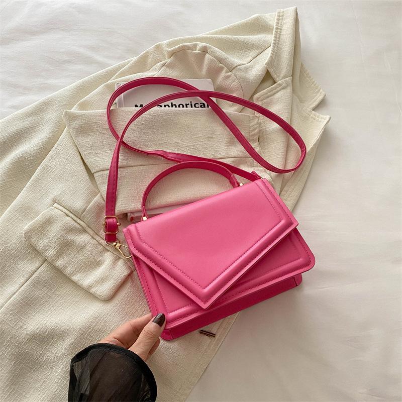 

Small square bag women s 2025 summer new women s bag fashion shoulder bag casual handbag popular simple oblique span bag троянди рожеві кольору