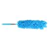 Household Soft Flexible Duster Dust Cleaner Stainless Steel Telescoping Extension Pole Sky Blue