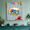 Pocoyo 5D Diy Diamond Painting Round Diamond Diy Frameless Holiday Artwork Suitable For Home Office Wall Decoration