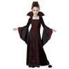 Mittelalterliches Hexenkostüm für Kinder: Stehkragen, Schnürung, Glockenärmel, Halloween-Kleid