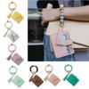 Pu Leather Tassel Circle for Key Chain Women Wristlet Keychain