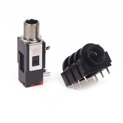 5 ks Pro montáž na PCB 6pinový Vstupní/Výstupní Jack Dvoukanálový Samice 6,35mm Jack Stereo 1/4 Palce Guitar Pedal Vstupní Jack Zásuvka