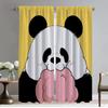 Curtains Child Room Cute Panda Home Interior Curtains for Living Room Partition Blackout Curtain Shades Tulle for Bedroom Camera