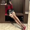 Domila Sexy Black Silk Over Knee Pure Desire Seduction Stockings Women's Sexy Suspender Legs Ring Bow Strap Thin Stockings