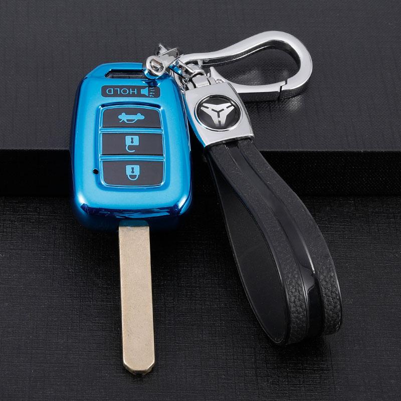 4Buttons Tpu Shell Fob Holder Keychain Protector For Honda Accord Civic Crv Jazz Hr-V Hrv 2013 2014   Car Key Cover Case