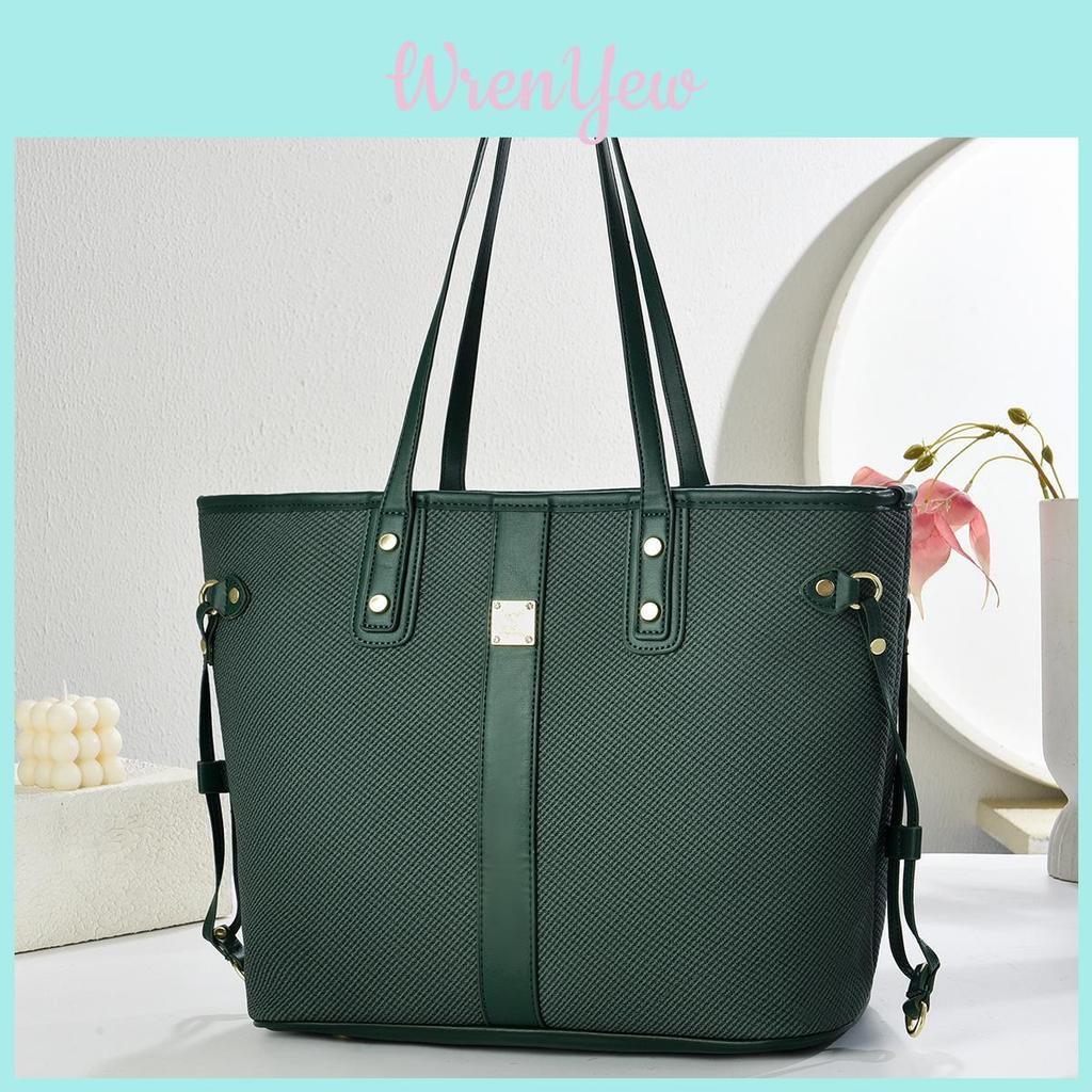 Women Large Pu Tote Bag With Inner Pockets For Daily Work And Commuting