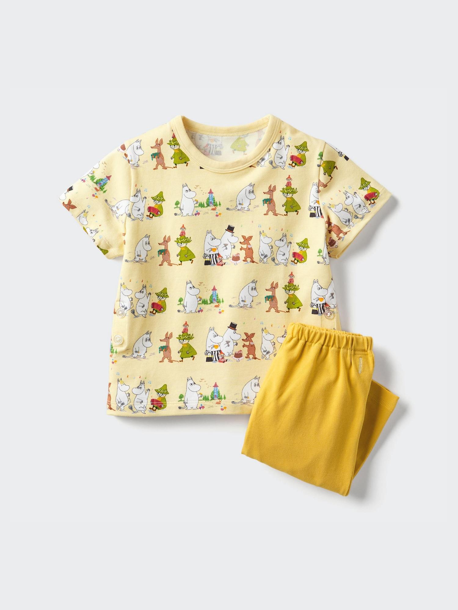 

Uniqlo Bt Picture Book Dry Пижама с коротким рукавом D 43 YELLOW/BABY 90