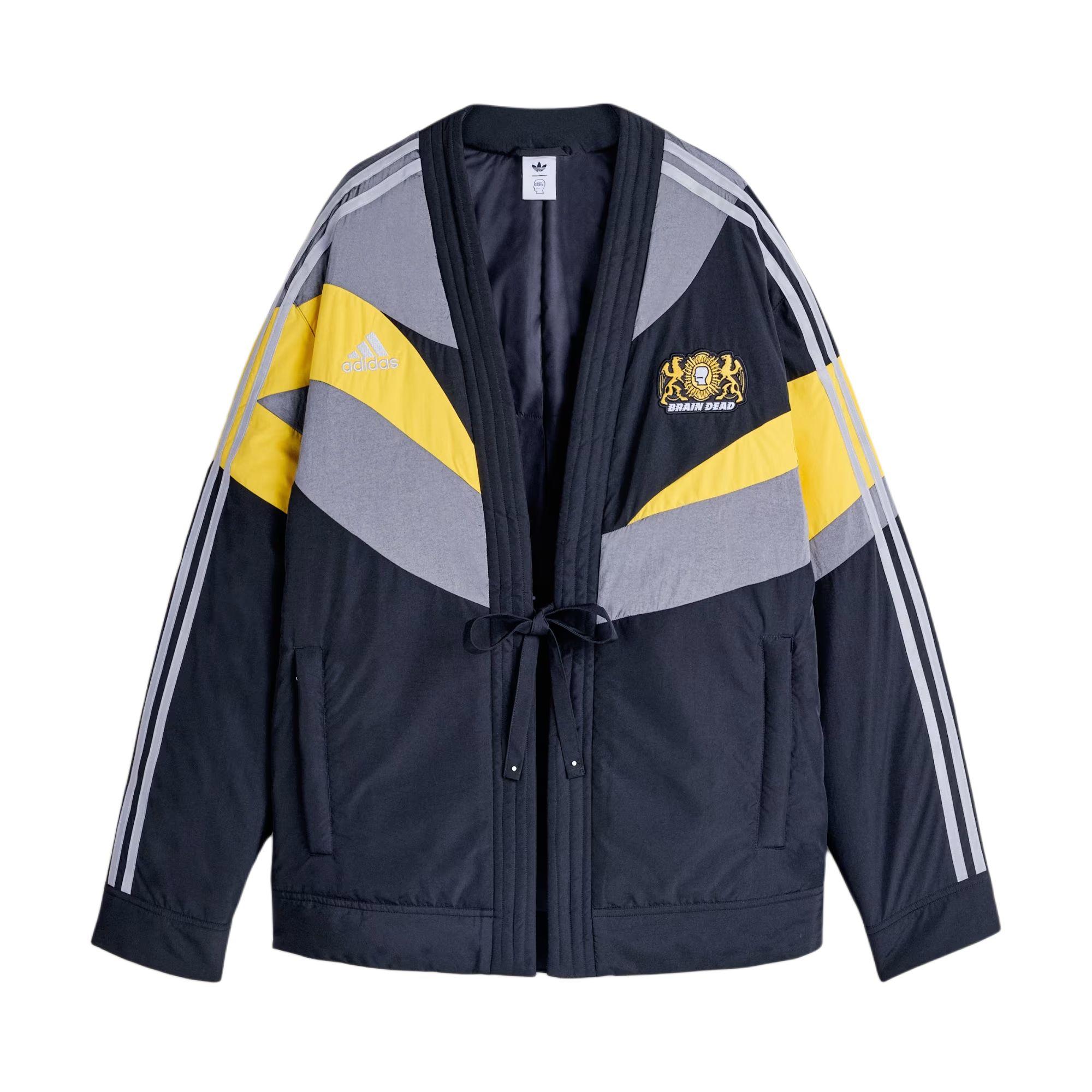 

Adidas Originals X Brain Dead FW25 Нораги В полоску Удобная Куртка с длинным рукавом Куртка Унисекс JZ0730 L